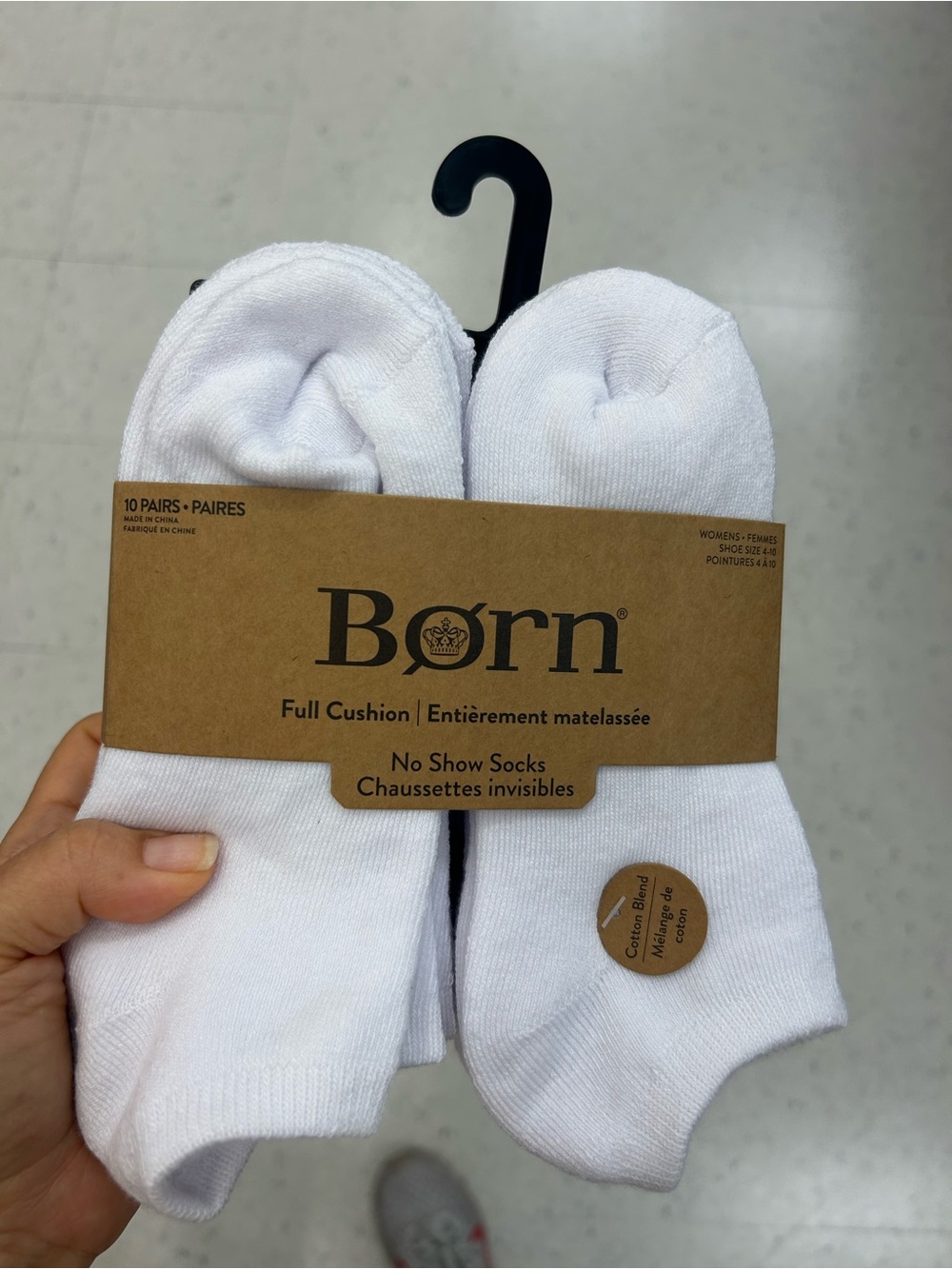 Born women full cushion No-Show Socks 10 pack